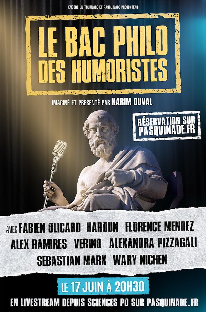 Le bac philo des Humoristes, le 17 juin sur internet !