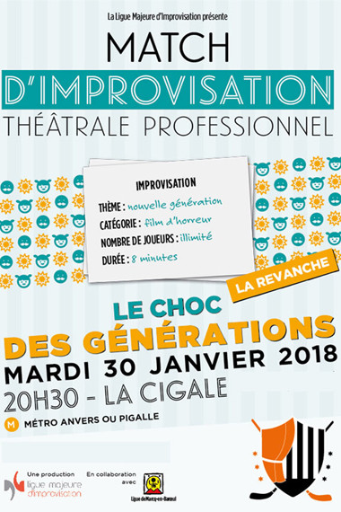 Match d’Improvisation Professionnel, le choc des générations, à la Cigale